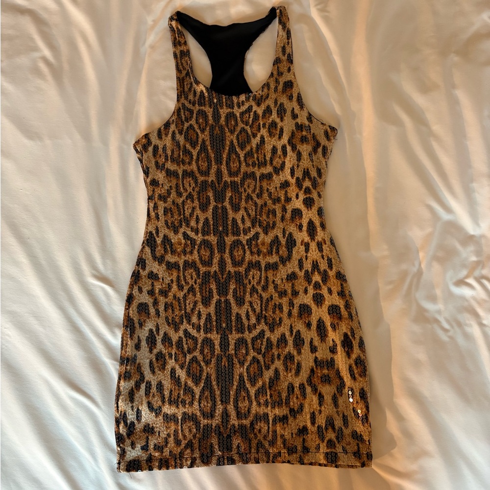 Leopard Print Sleeveless Dress